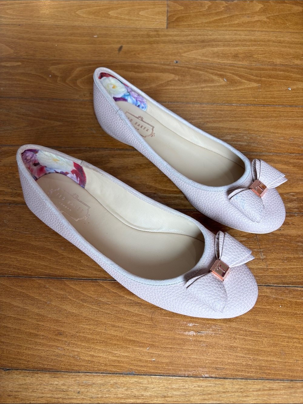 Ted Baker London Blush Pink Bow Ballet Flats